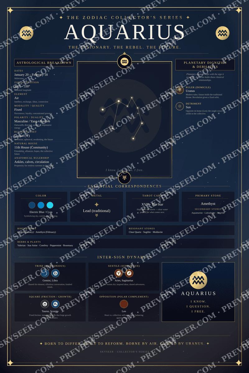 Aquarius chart poster