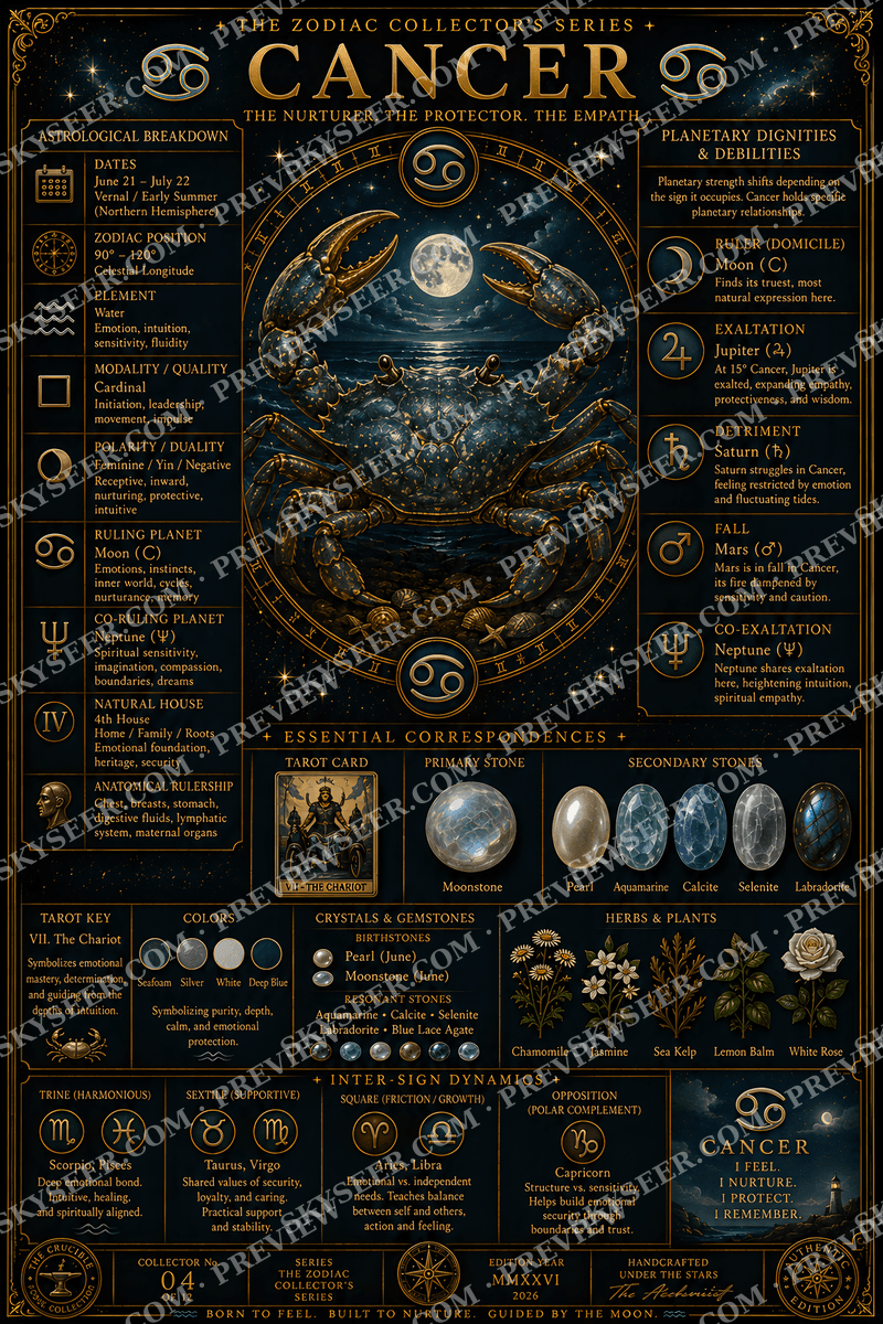 Cancer chart poster