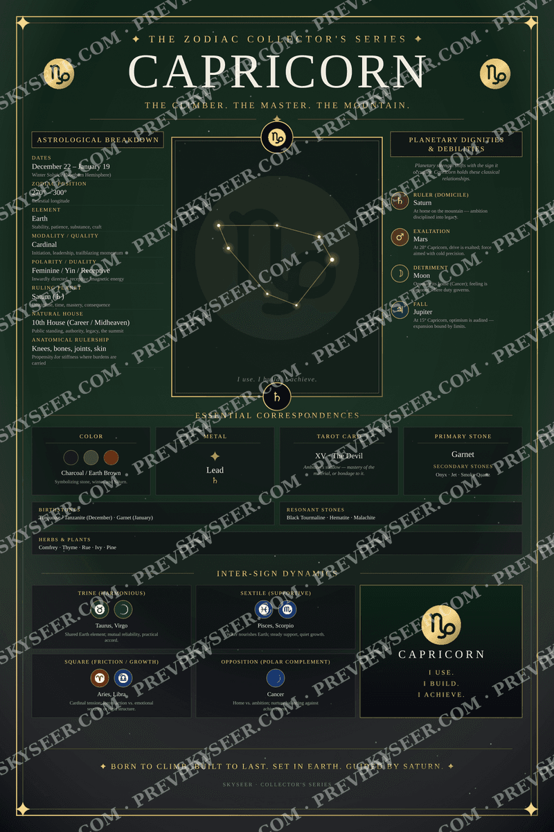 Capricorn chart poster