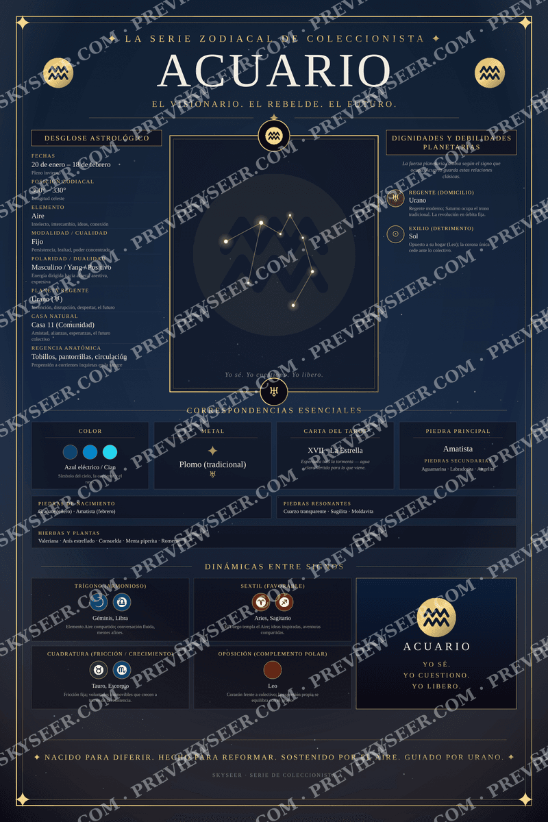 Acuario chart poster