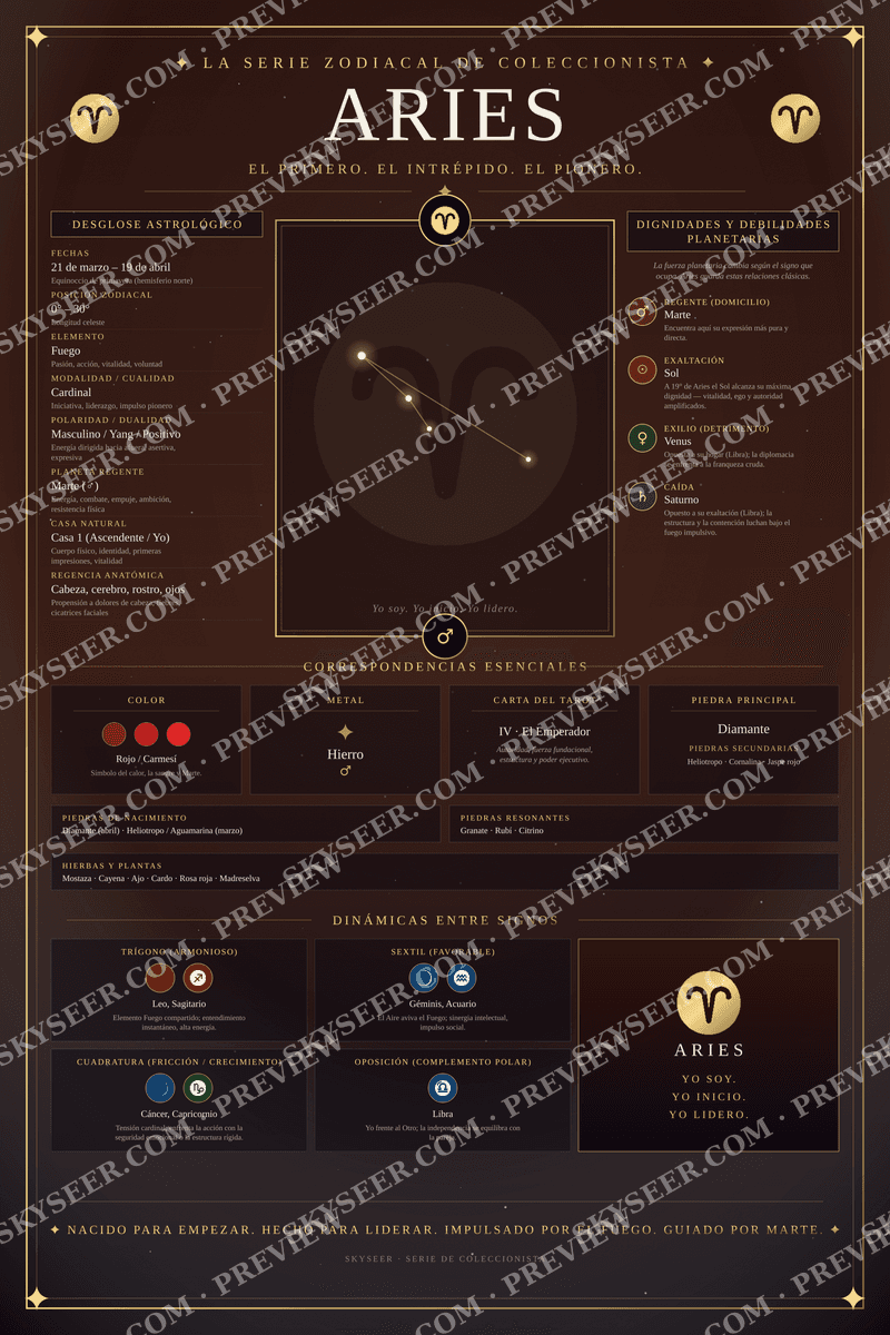 Aries chart poster