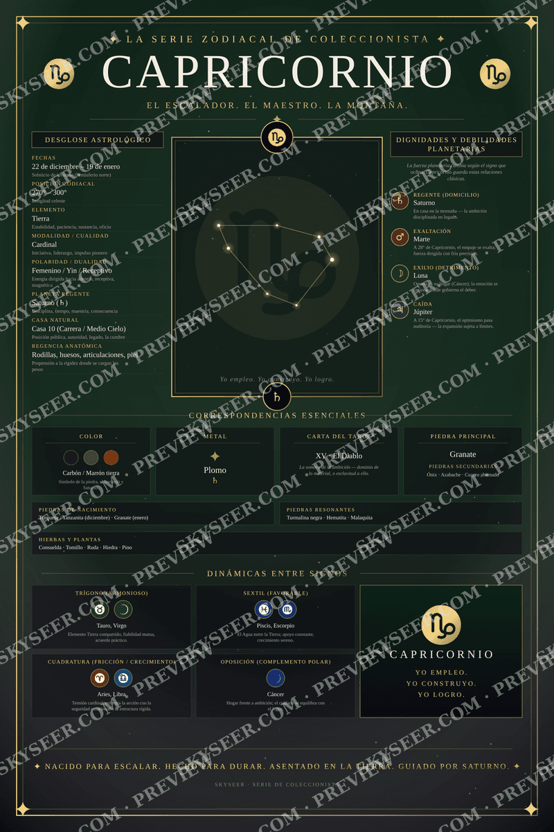 Capricornio chart poster