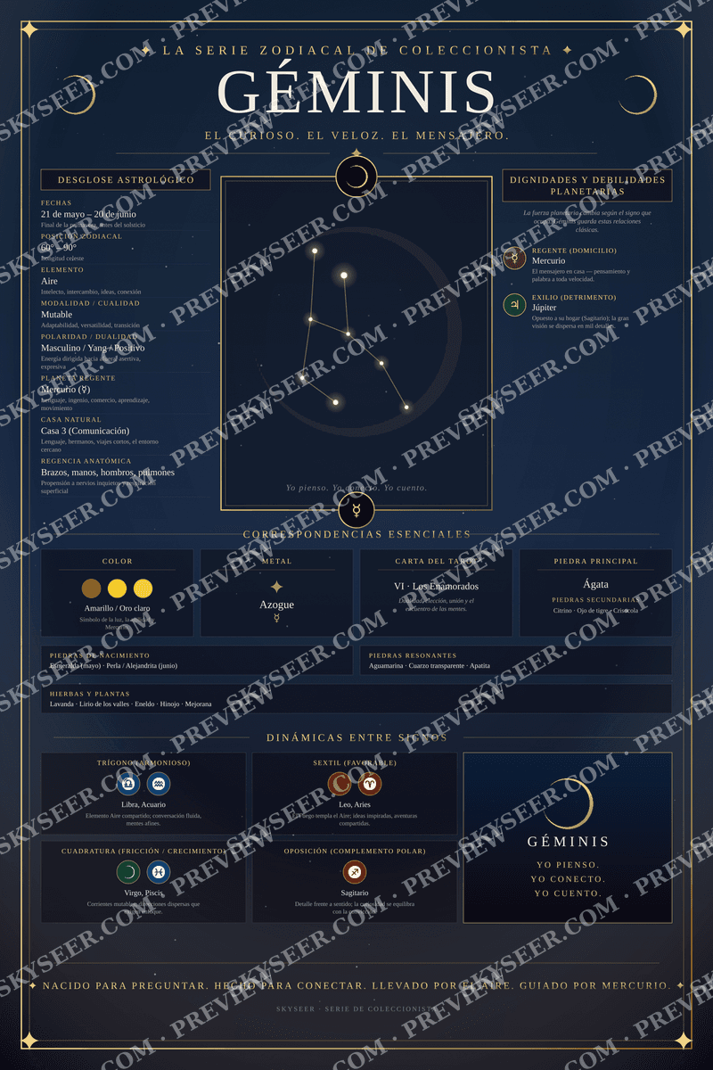 Géminis chart poster