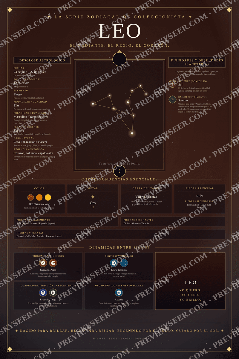 Leo chart poster