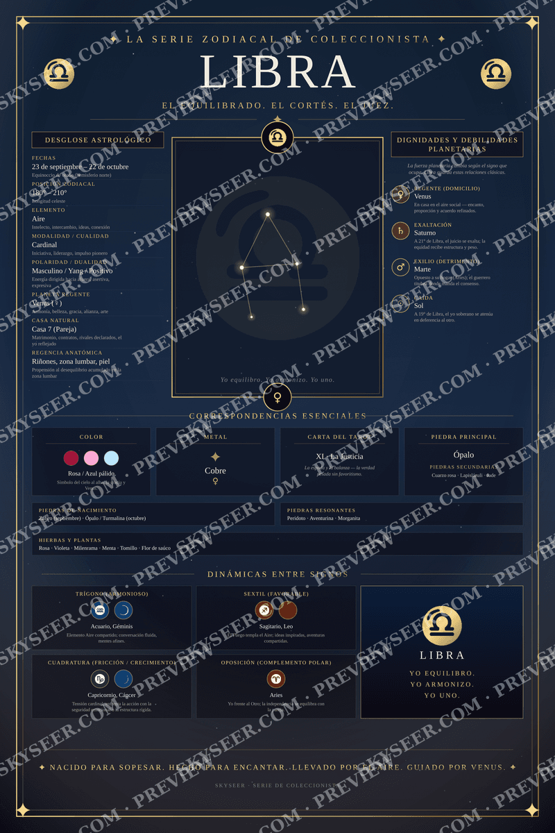 Libra chart poster
