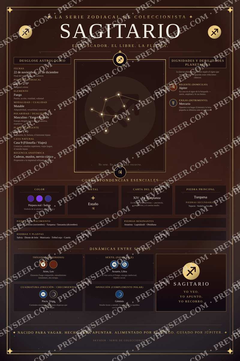 Sagitario chart poster