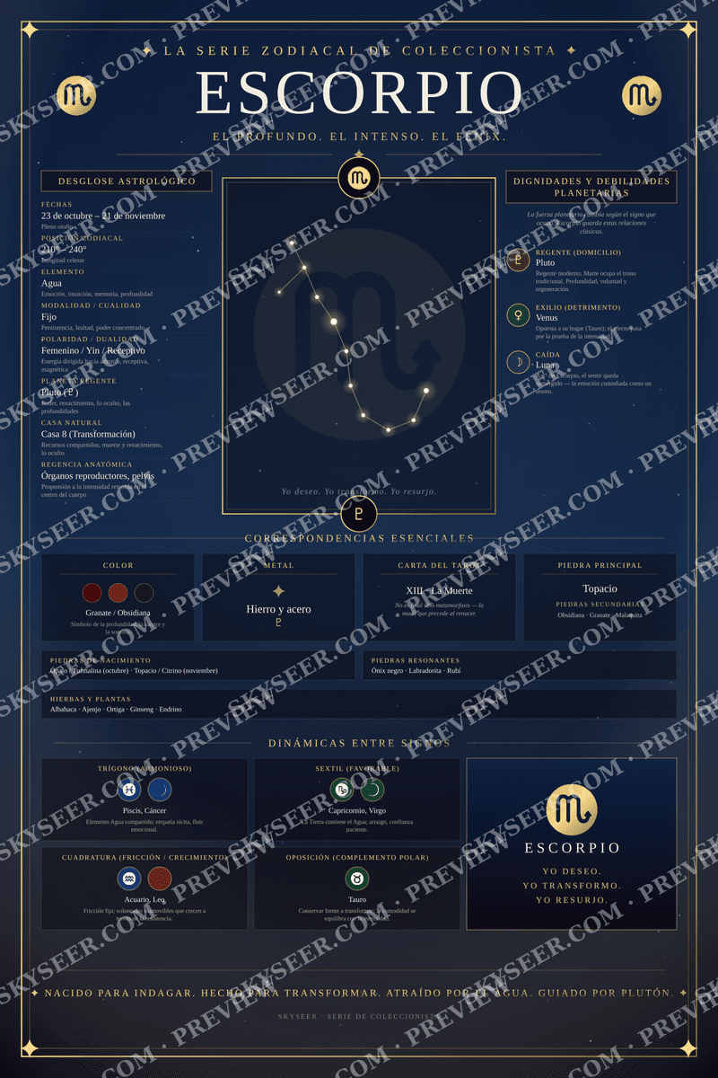 Escorpio chart poster