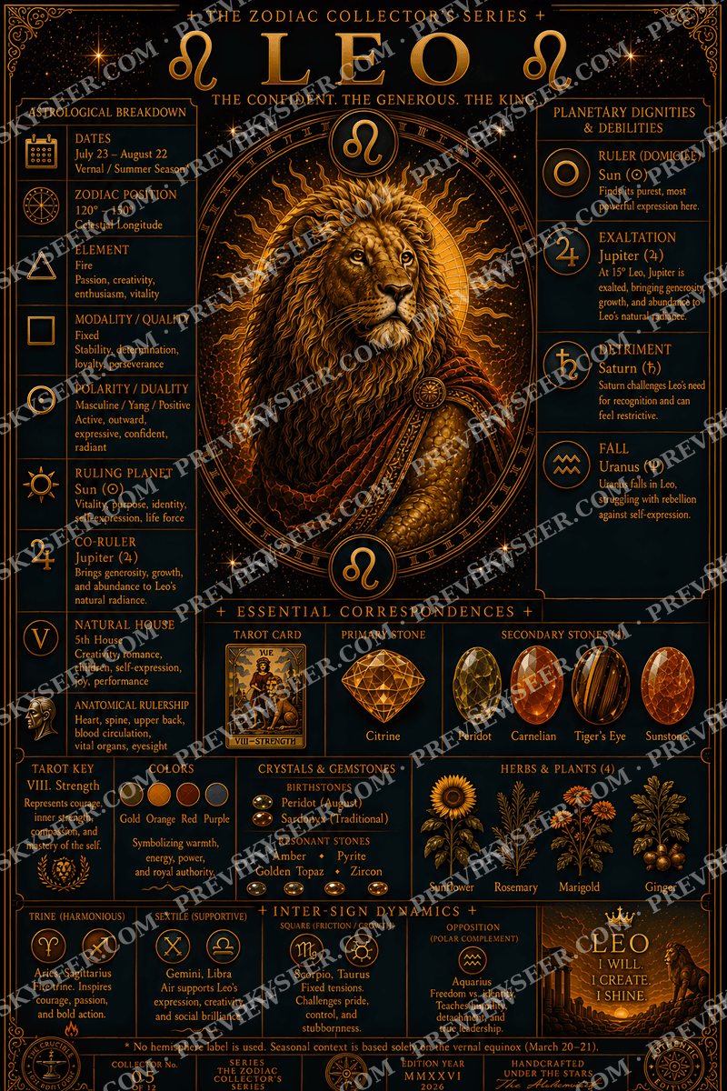 Leo chart poster