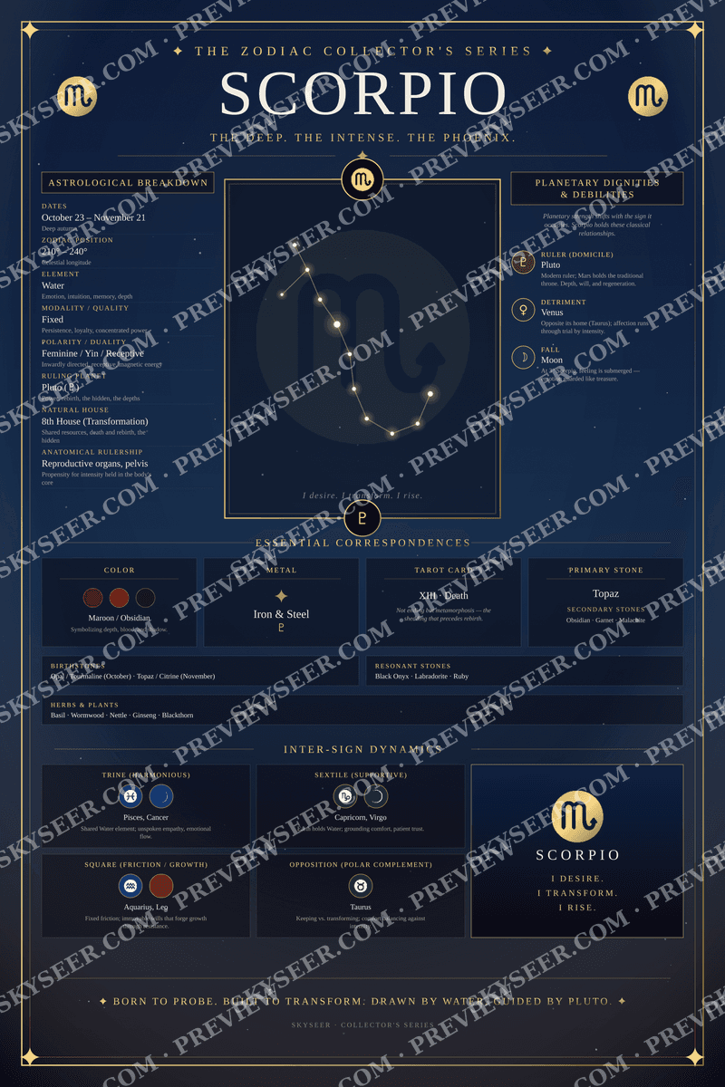 Scorpio chart poster