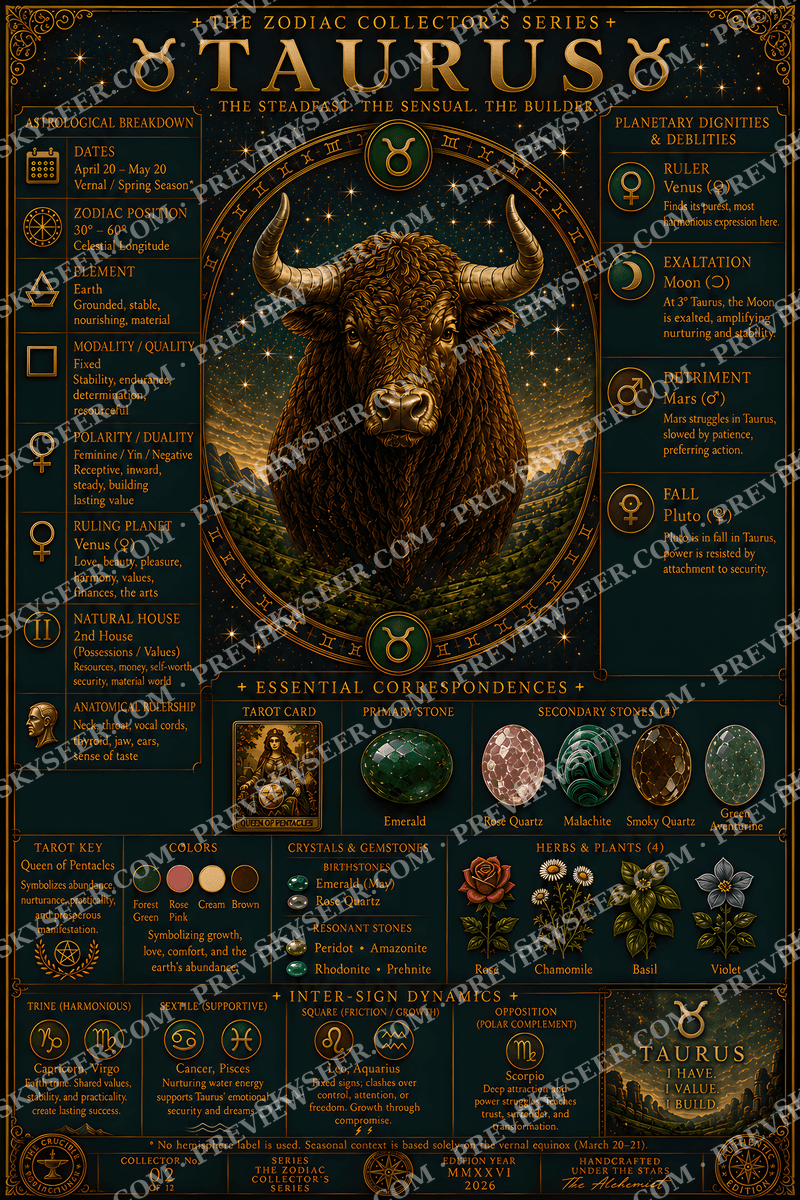 Taurus chart poster